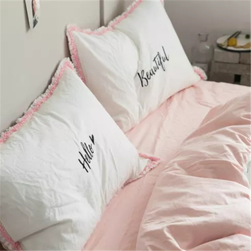 Embroidery Pashmina - 2 Buah Sarung Bantal Bordir Seprai