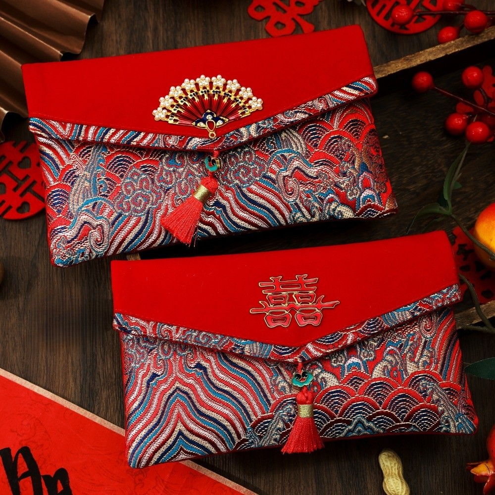 Embroidery House - Amplop Merah Brokat Tahun Baru Imlek