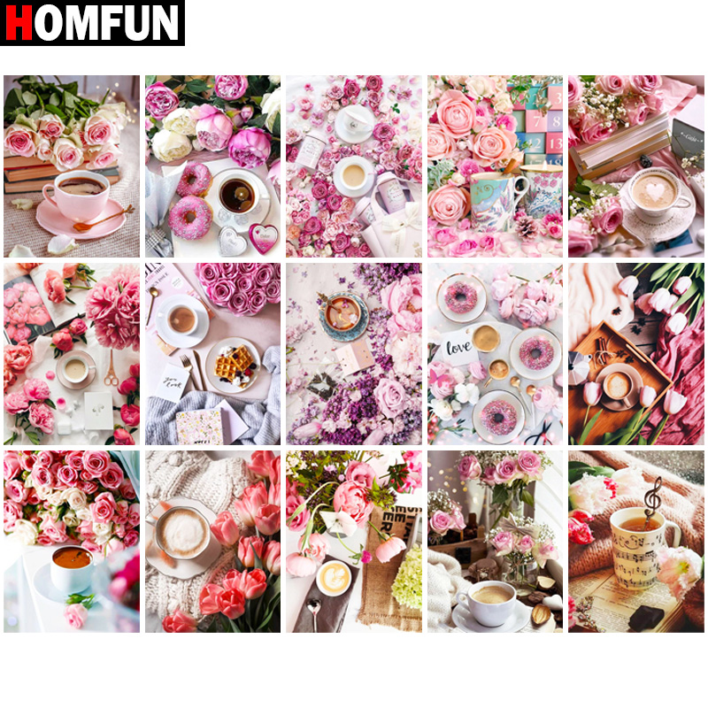 Embroidery Cross Stitch Patterns - HOMFUN bordir berlian 