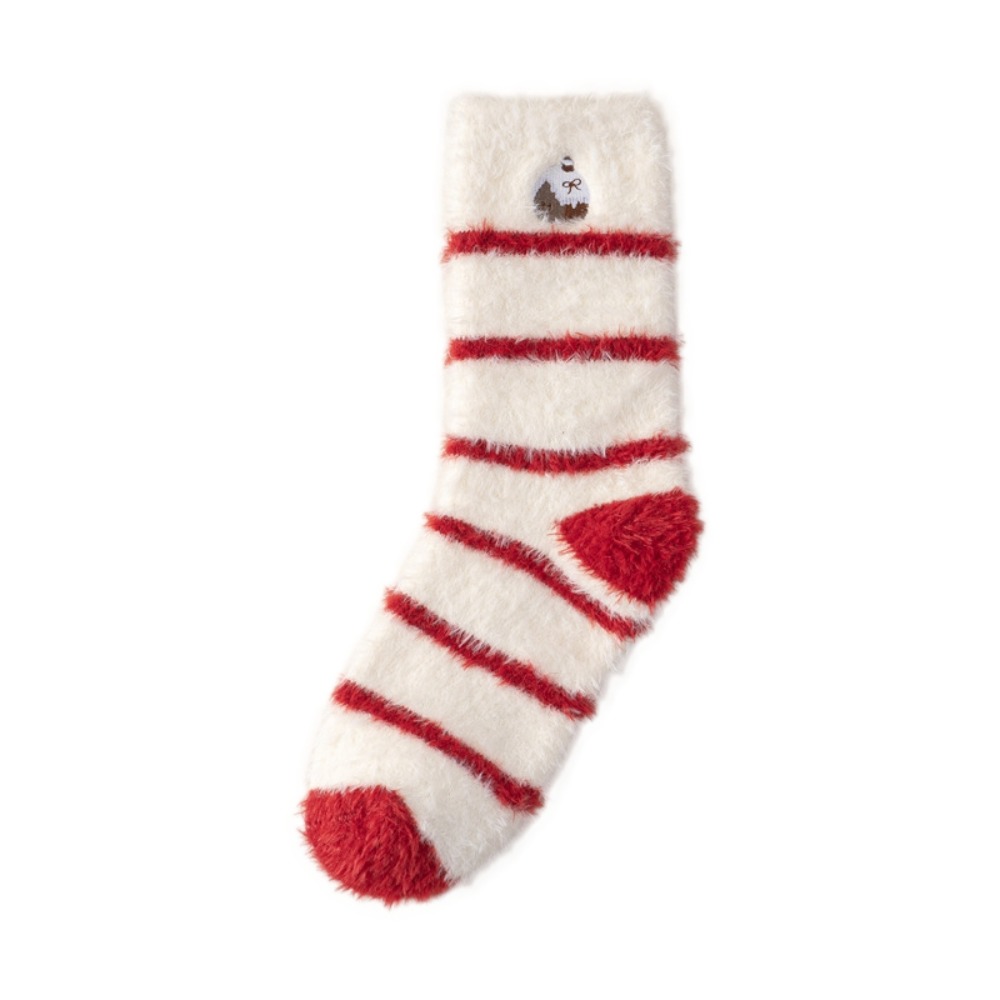 Embroidery Xmas - Kaus Kaki Tebal Motif Pohon Natal,