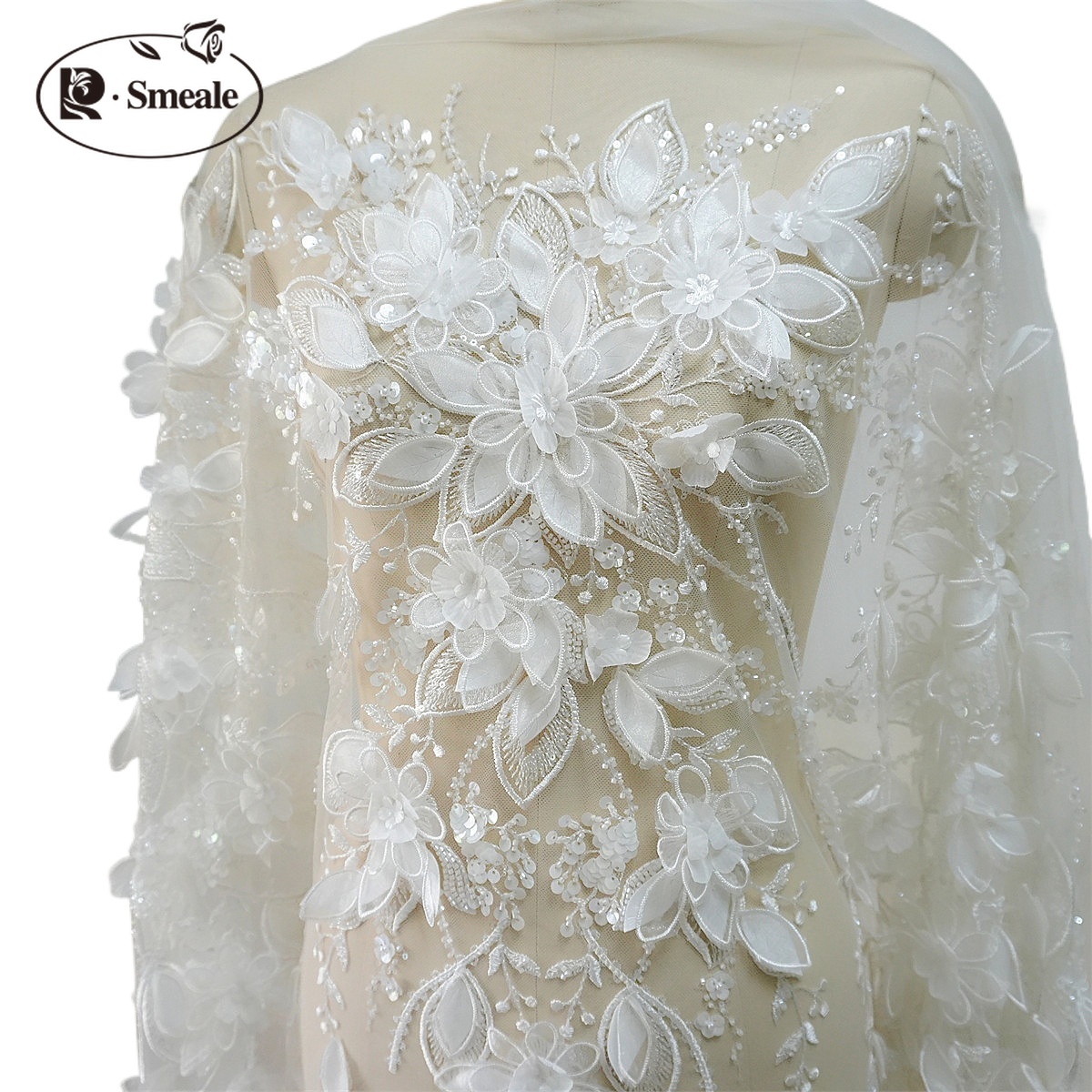Embroidery Veil - Kain Renda Payet Manik-manik Bordir Tangan