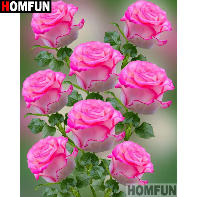 Embroidery Cross Stitch Patterns - HOMFUN Lukisan Berlian 