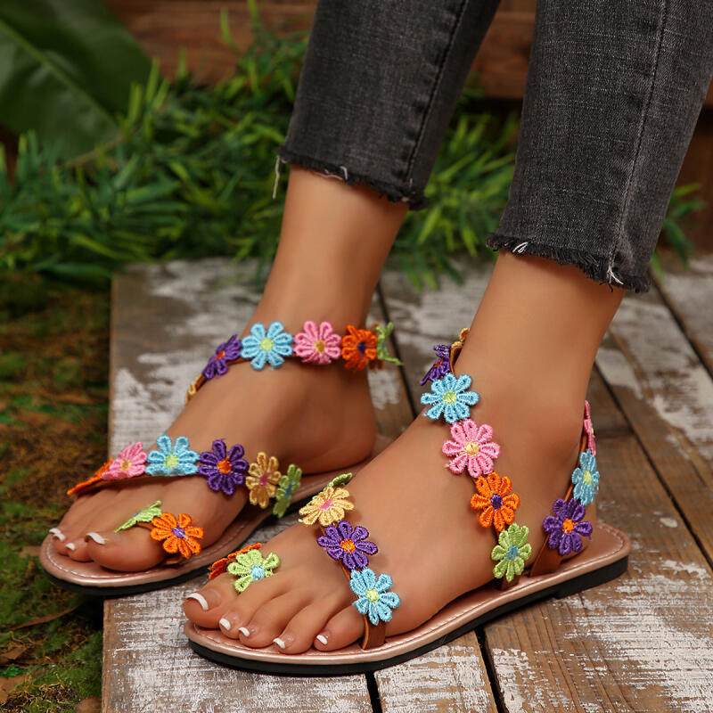 Embroidery Flower - Sandal Wanita Bordir Bunga Bohemian Desainer
