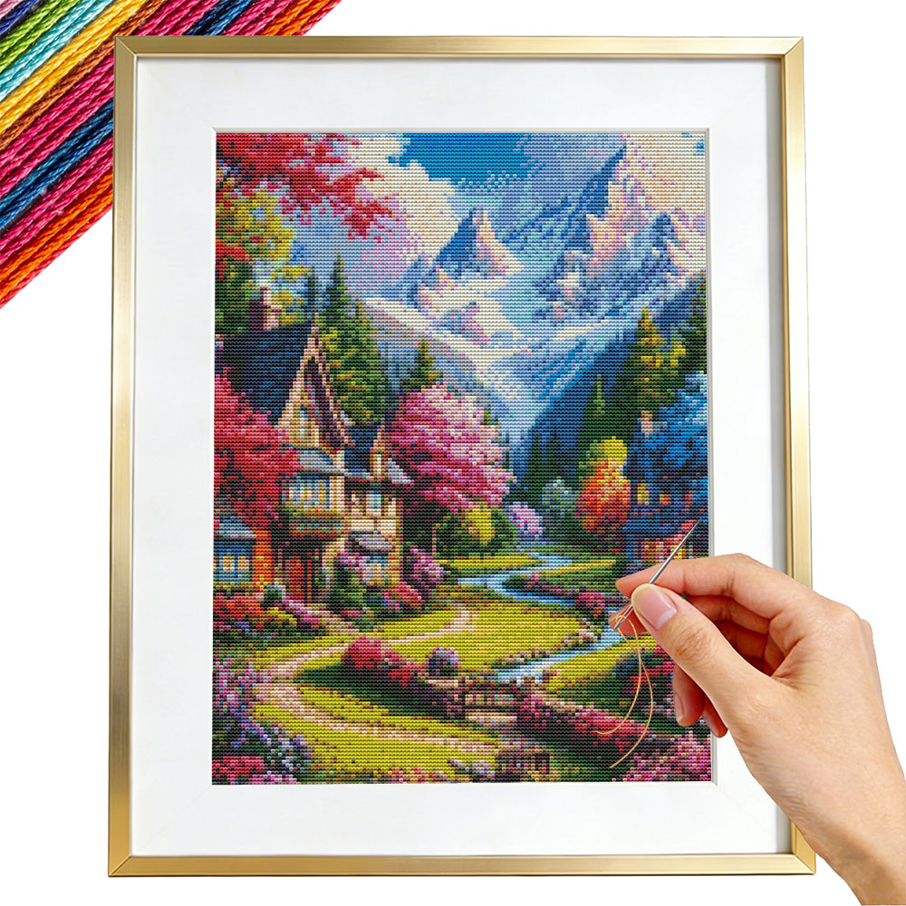 Embroidery Guide Paper - Perlengkapan Bordir Lanskap Rumah, Hiasan Unik,