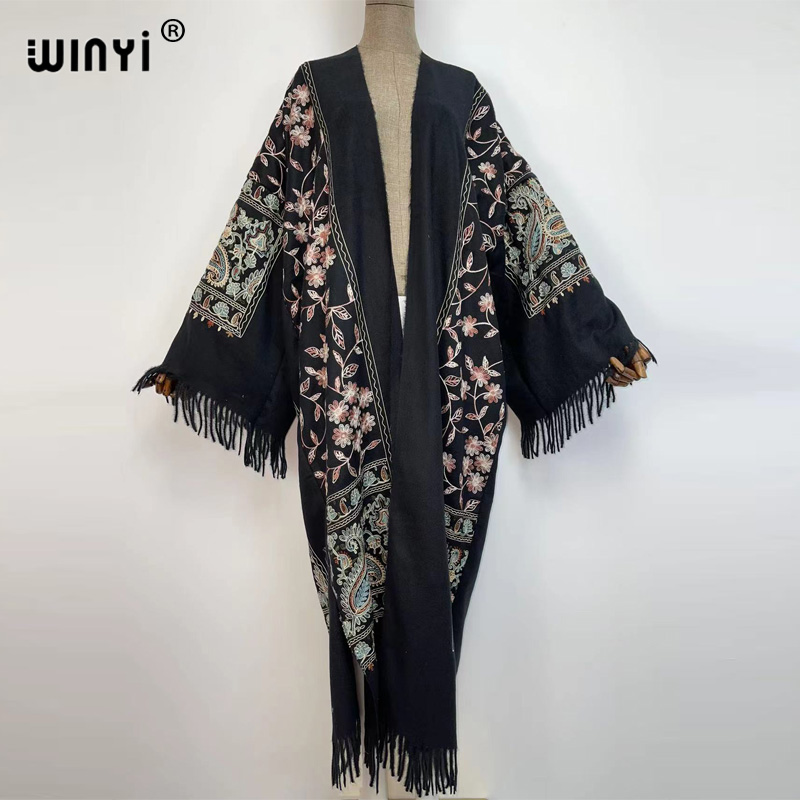 Embroidery Pashmina - WINYI Mantel Panjang Bordir Pasmina Rumbai