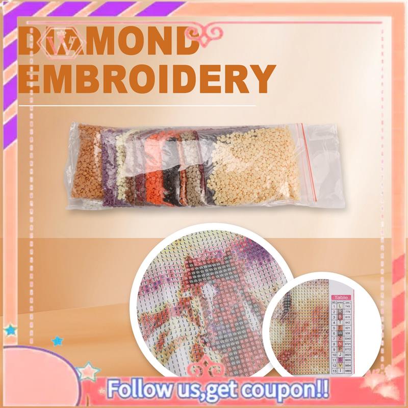 Embroidery Running Stitch - Lukisan Berlian DIY Berlian Persegi Bor