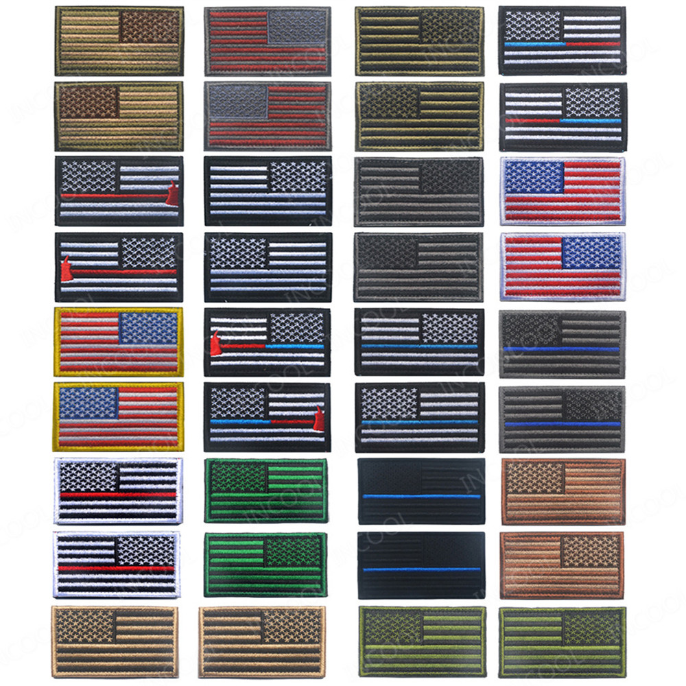 Embroidery Uk - 2 potong bendera Amerika Patch bordir