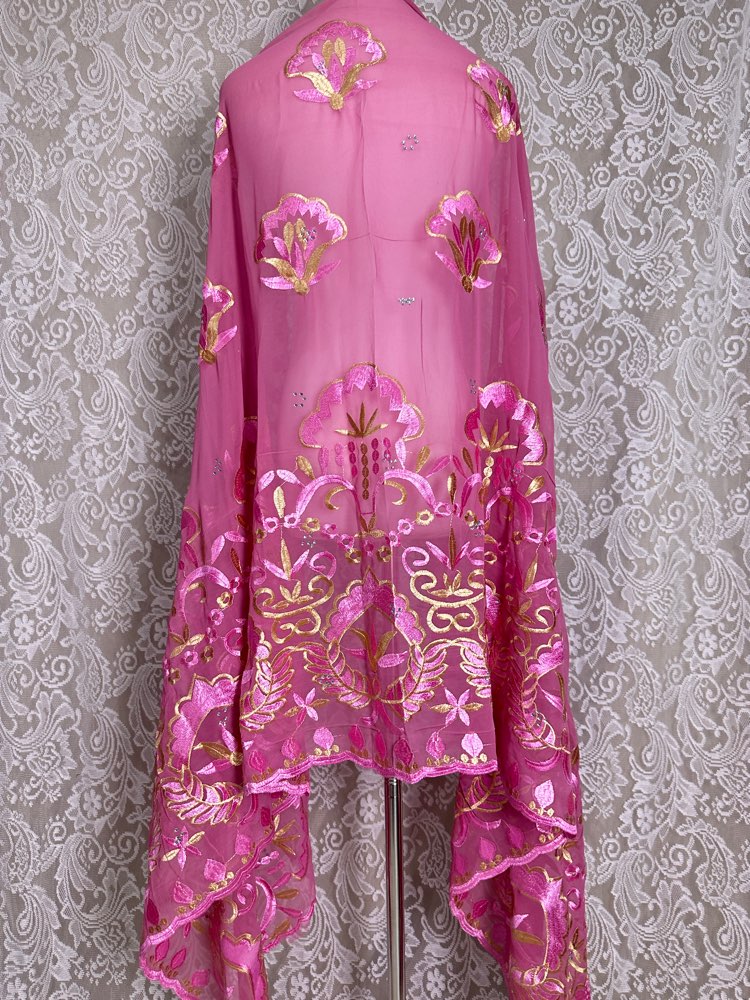 Embroidery Pashmina - Jilbab Muslim Afrika Grosir 2mx1m Motif