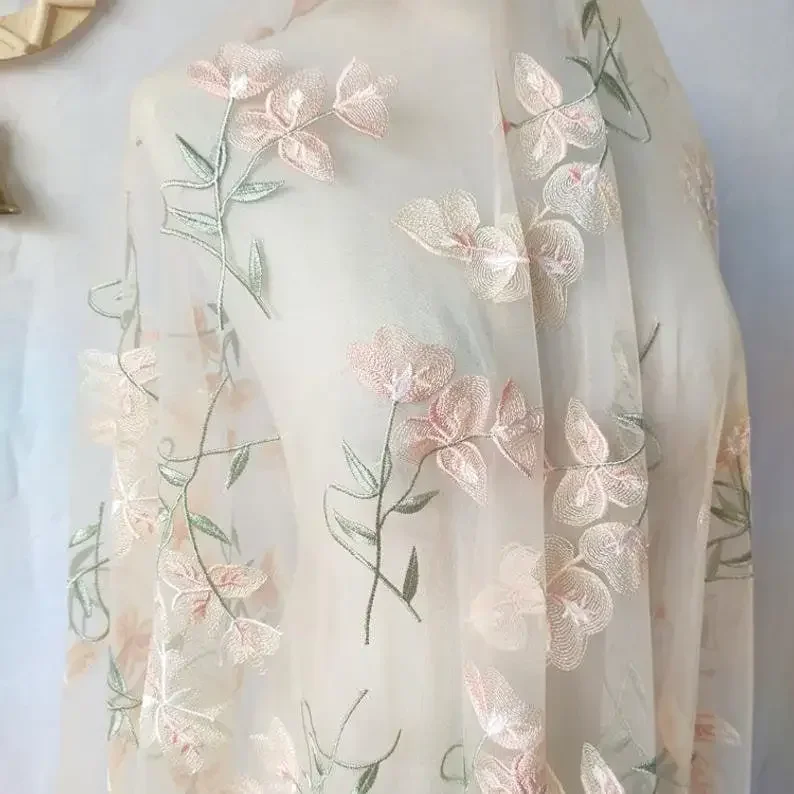 Embroidery Veil - Kain Renda Bunga Cantik Kain Bordir