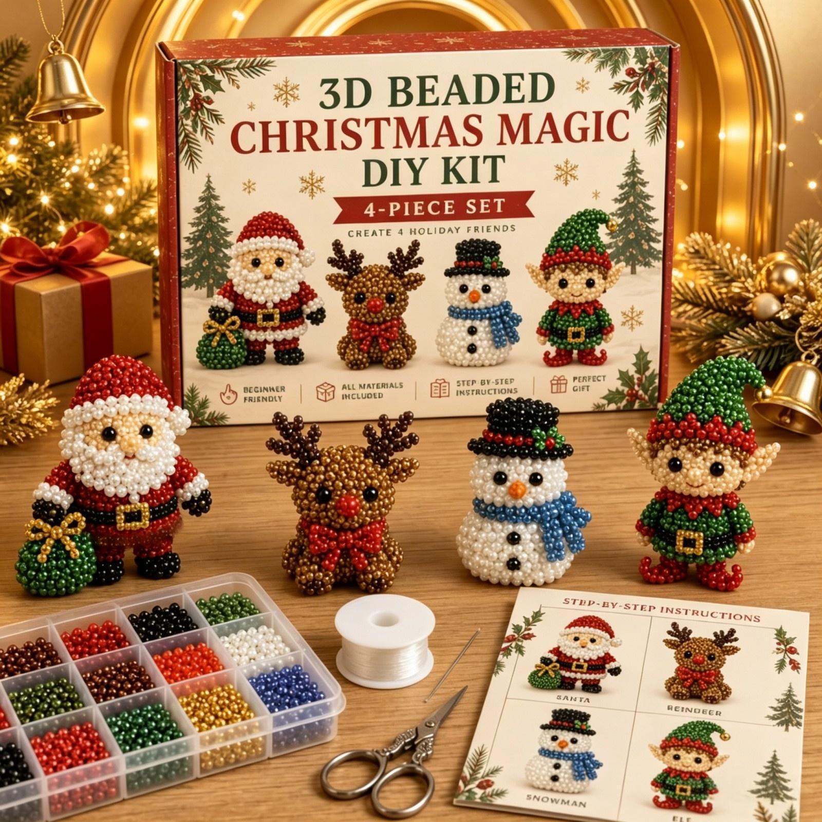 Embroidery Xmas - Kit Lukisan Berlian 3D Kucing Natal