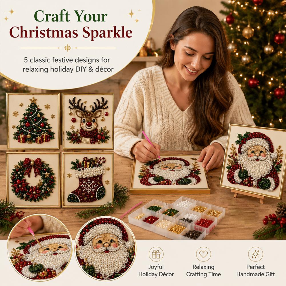 Kit Seni Mutiara Santa Claus N - Embroidery Frame ulasan dan harga