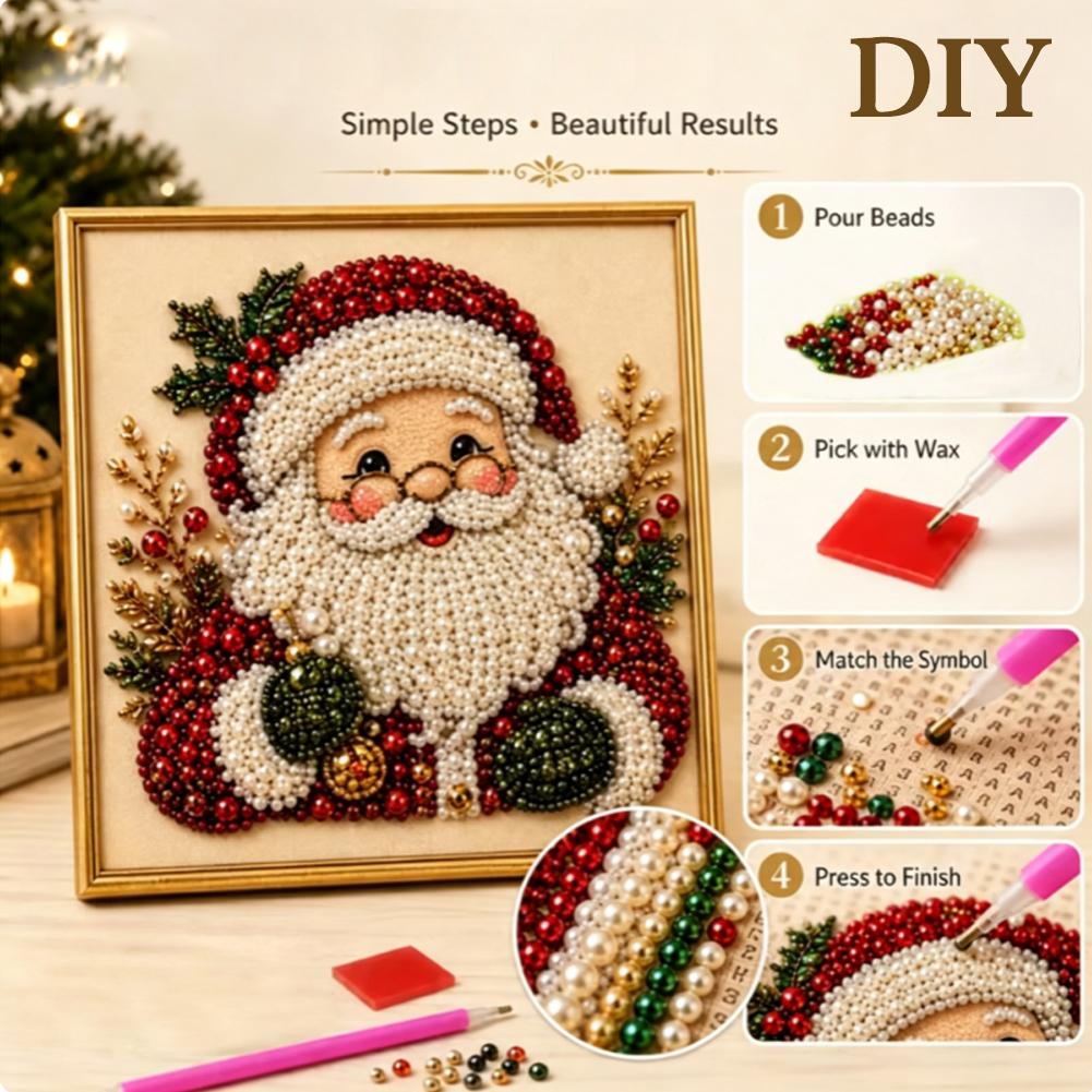 Kit Seni Mutiara Santa Claus N - Embroidery Frame ulasan dan harga