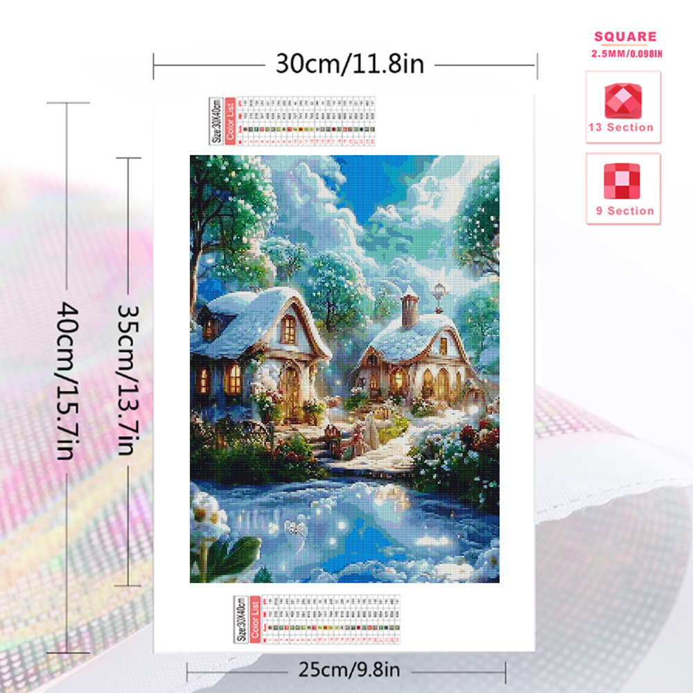 Momoart lukisan berlian Rumah  - Embroidery House ulasan dan harga