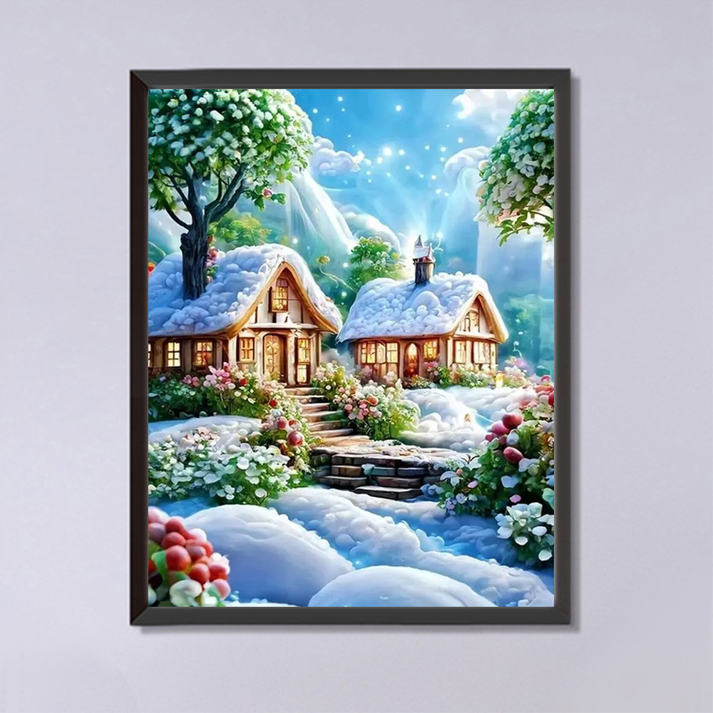 Momoart lukisan berlian Rumah  - Embroidery House ulasan dan harga