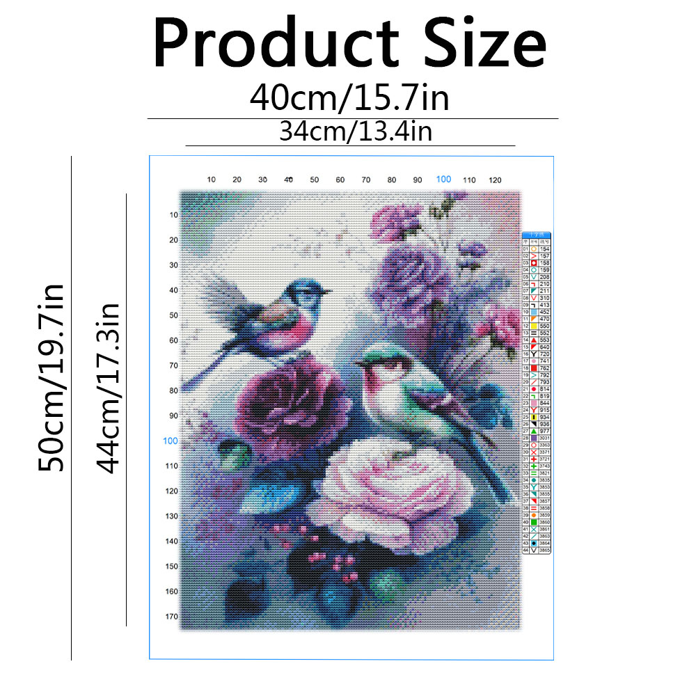 Kit Bordir Bunga Mawar 11CT Cr - Embroidery Guide Paper ulasan dan harga