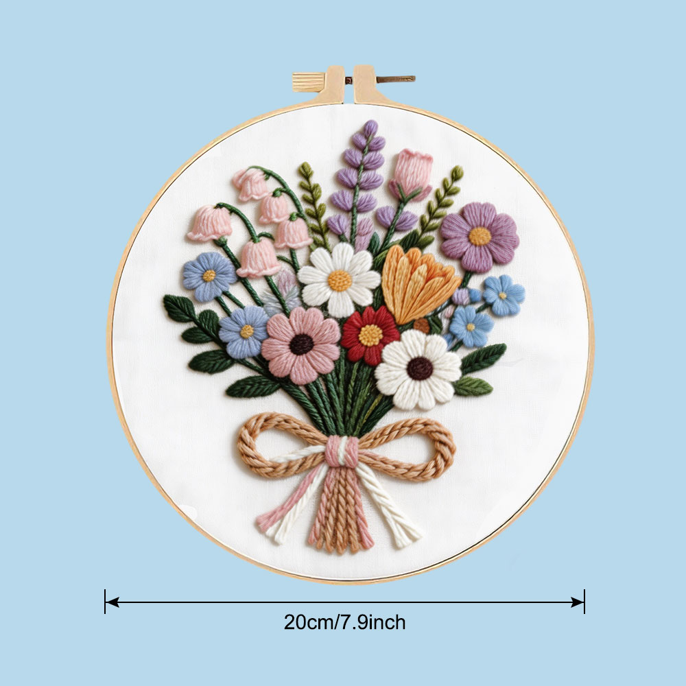 1 Buah Kit Jahit Silang Bunga  - Embroidery Guide Paper ulasan dan harga