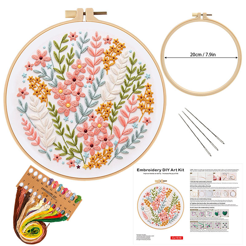 Kit Bordir Bunga DIY untuk Pem - Embroidery Guide Paper ulasan dan harga
