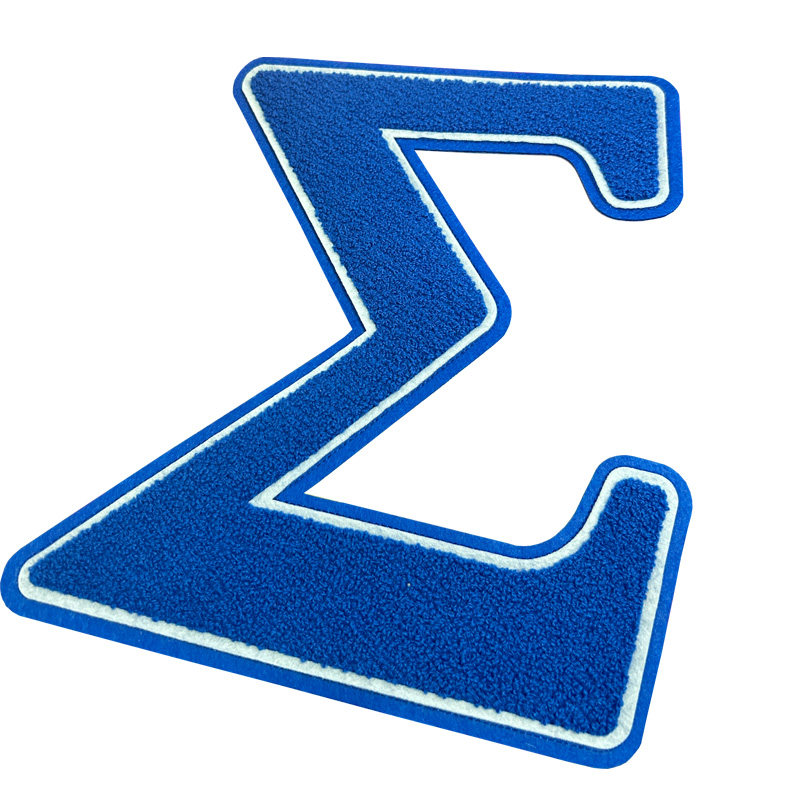 Tambalan huruf Sigma Chenille  - Embroidery Uk ulasan dan harga