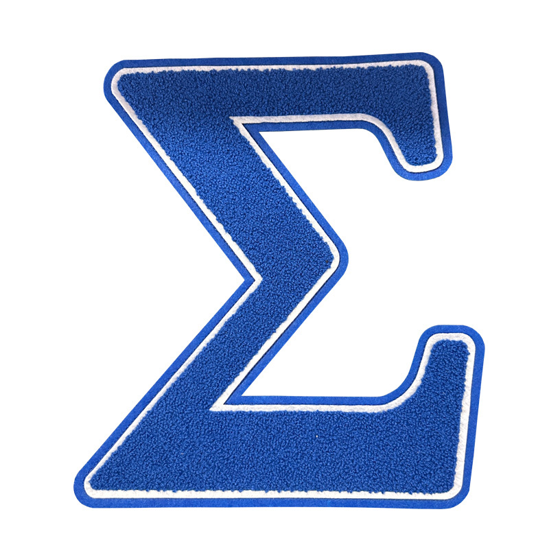Tambalan huruf Sigma Chenille  - Embroidery Uk ulasan dan harga