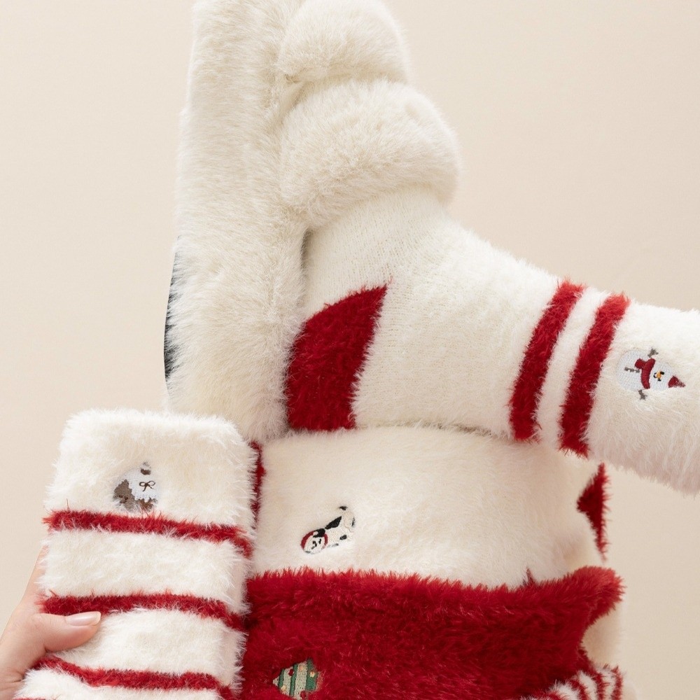 Kaus Kaki Tebal Motif Pohon Na - Embroidery Xmas ulasan dan harga