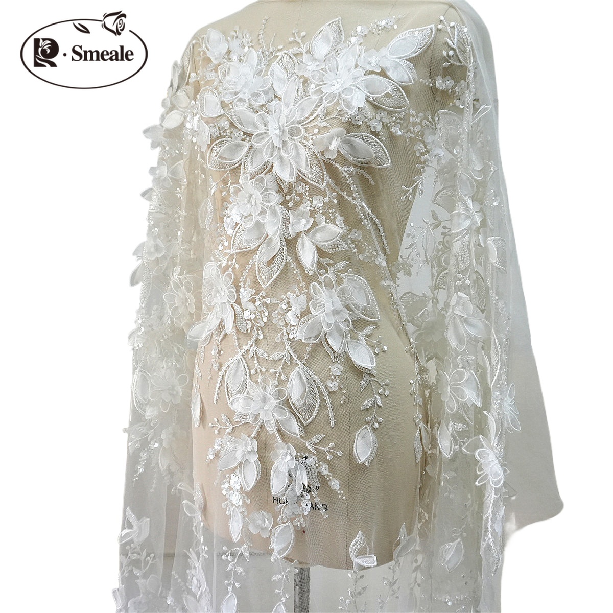 Kain Renda Payet Manik-manik B - Embroidery Veil ulasan dan harga