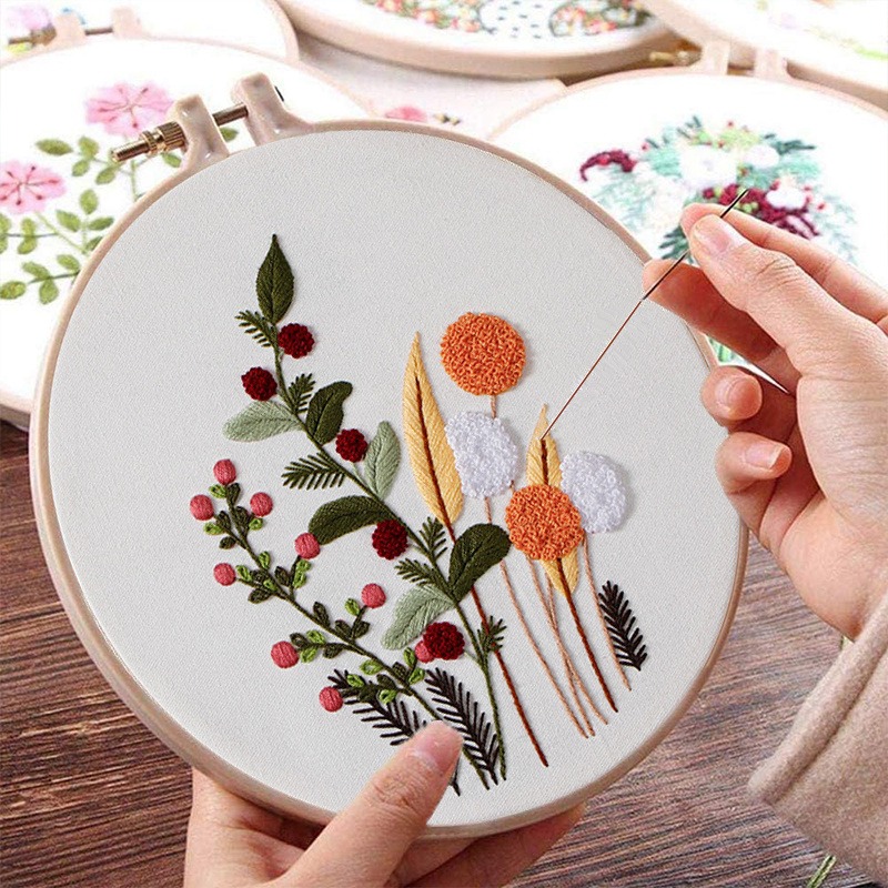 Pola Tanaman Bunga 3D, Kit Bor - Embroidery Lovers ulasan dan harga