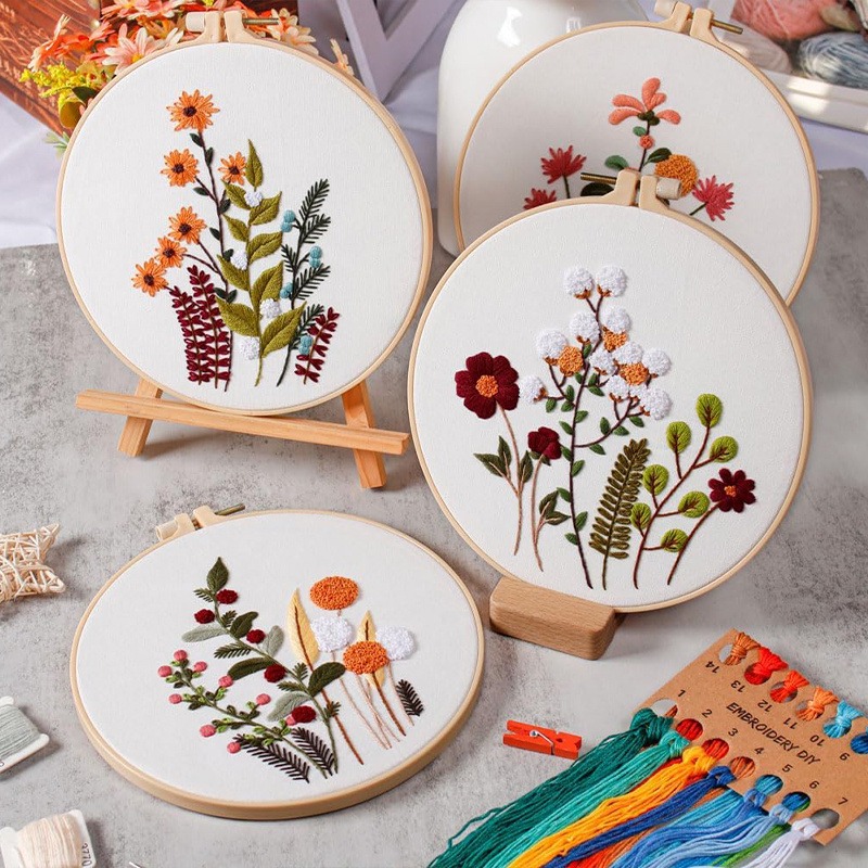 Pola Tanaman Bunga 3D, Kit Bor - Embroidery Lovers ulasan dan harga