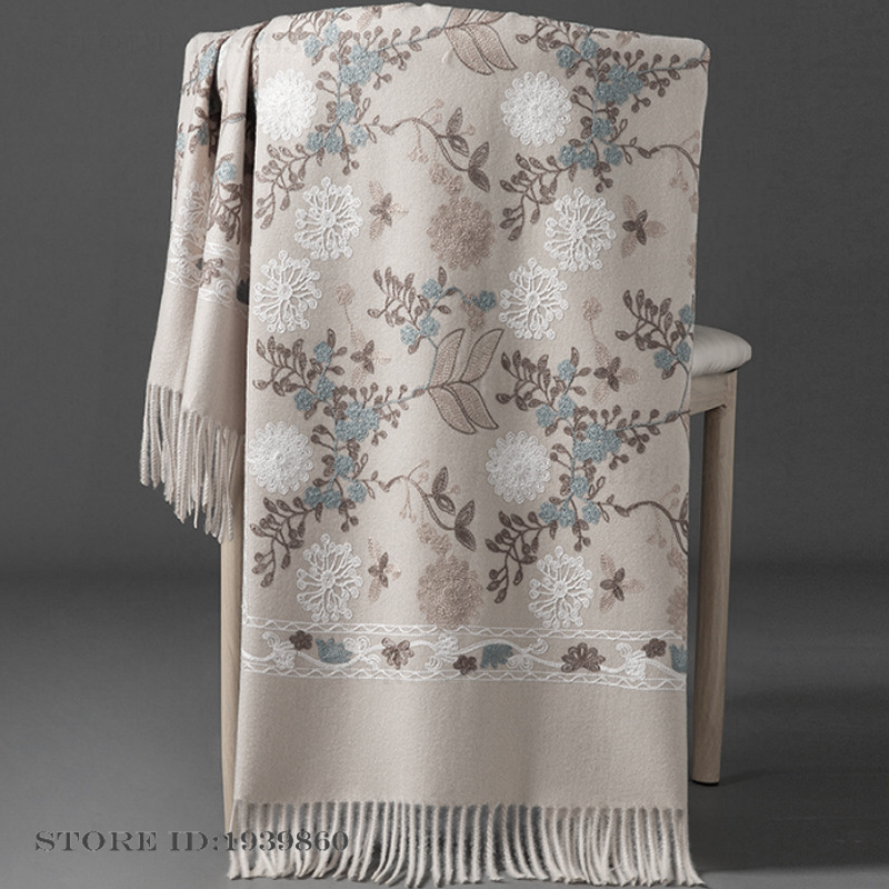 Syal Pashmina Kasmir Wanita, S - Embroidery Pashmina ulasan dan harga