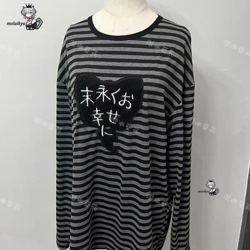 Kaos Lengan Panjang Kerah O Vi - Embroidery Knit ulasan dan harga