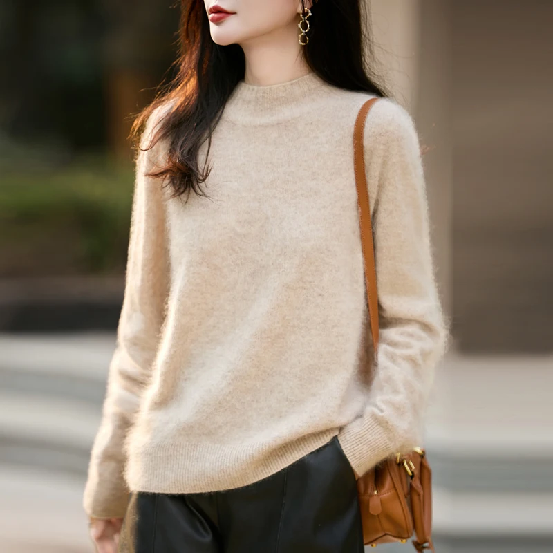 Pullover Wanita 100% Wol Berbu - Embroidery Knit ulasan dan harga