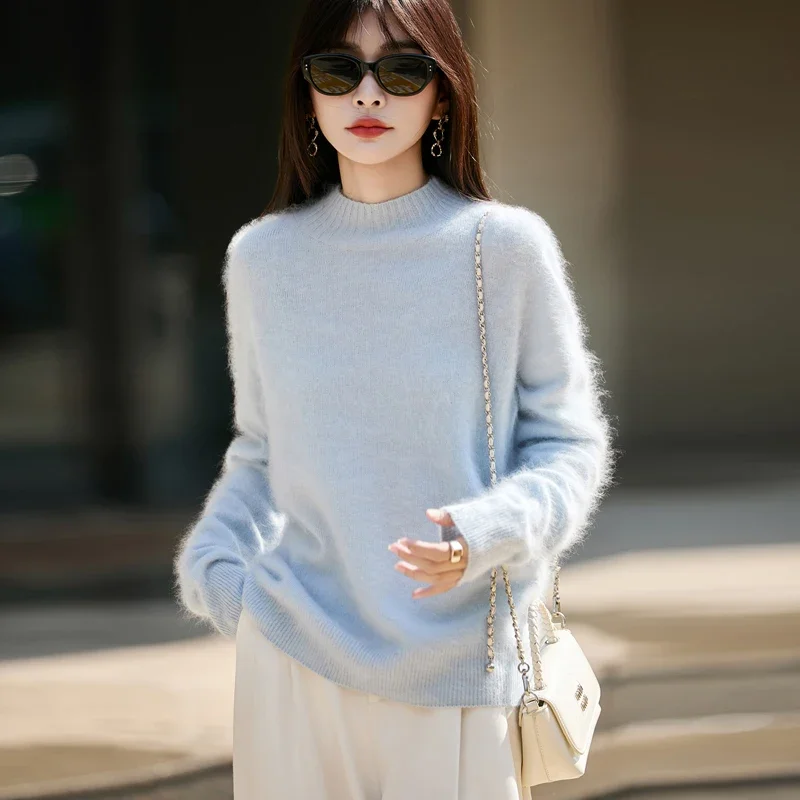 Pullover Wanita 100% Wol Berbu - Embroidery Knit ulasan dan harga