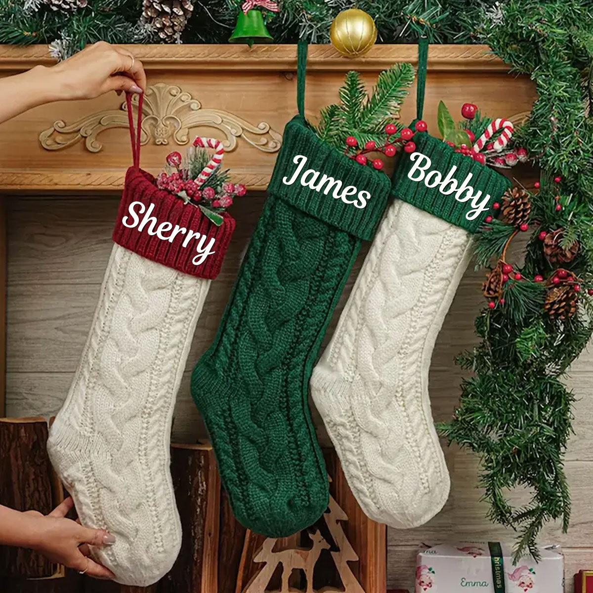 Satu Kaus Kaki Natal Vintage y - Embroidery Xmas ulasan dan harga
