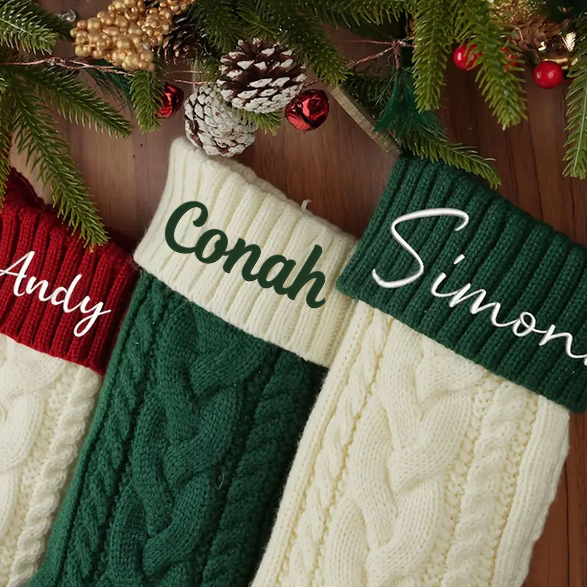 Satu Kaus Kaki Natal Vintage y - Embroidery Xmas ulasan dan harga
