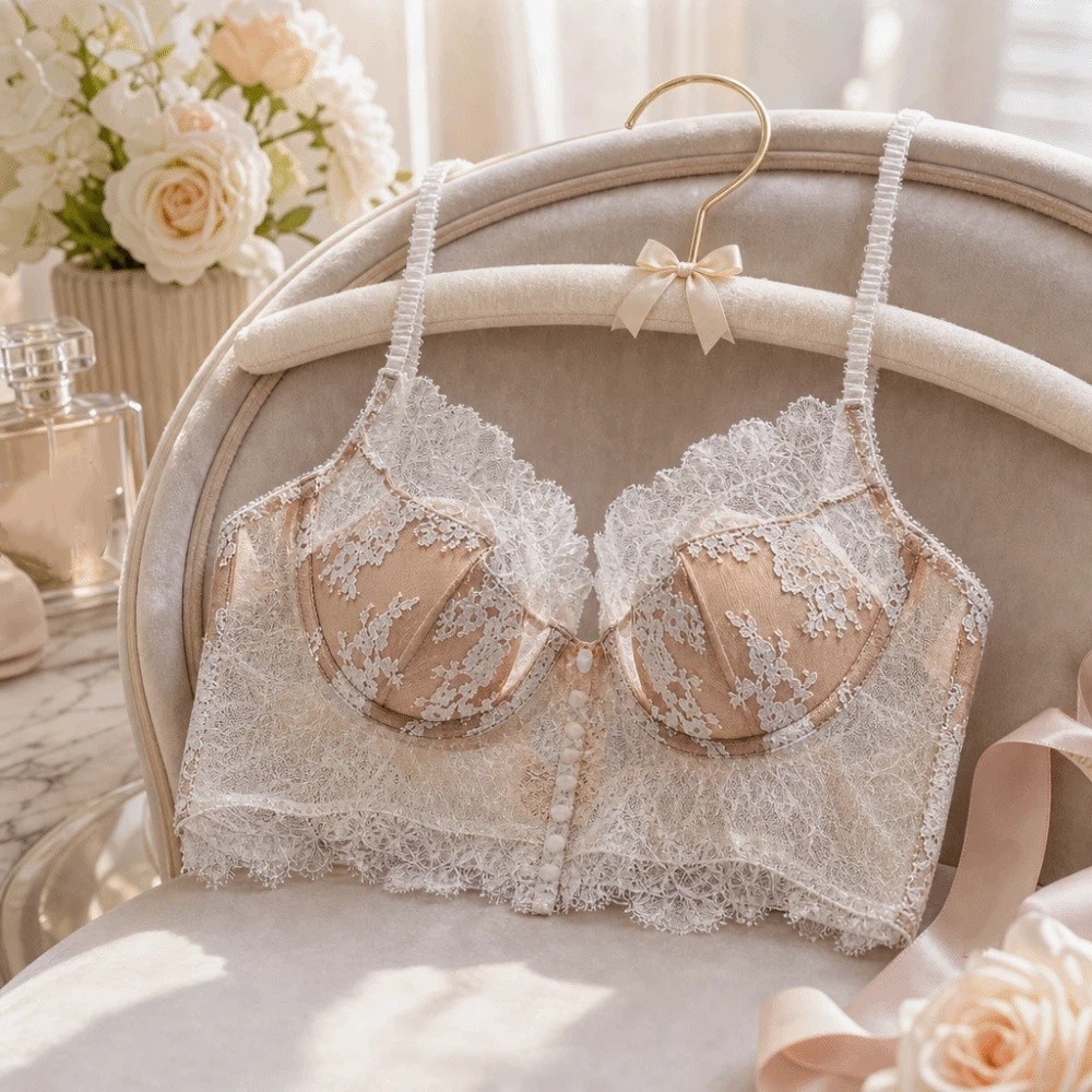 Bra Tanpa Kawat Bordir Bunga d - Embroidery Underwear ulasan dan harga