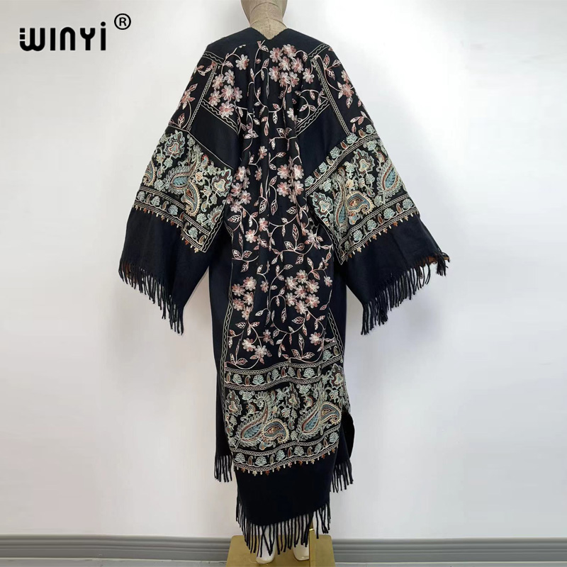 WINYI Mantel Panjang Bordir Pa - Embroidery Pashmina ulasan dan harga