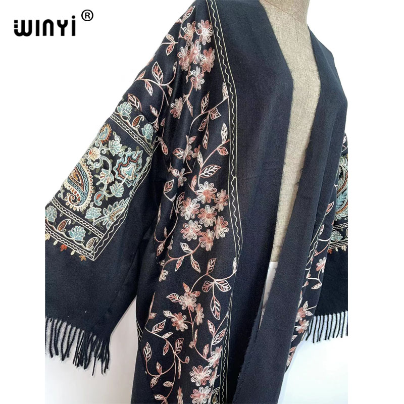 WINYI Mantel Panjang Bordir Pa - Embroidery Pashmina ulasan dan harga