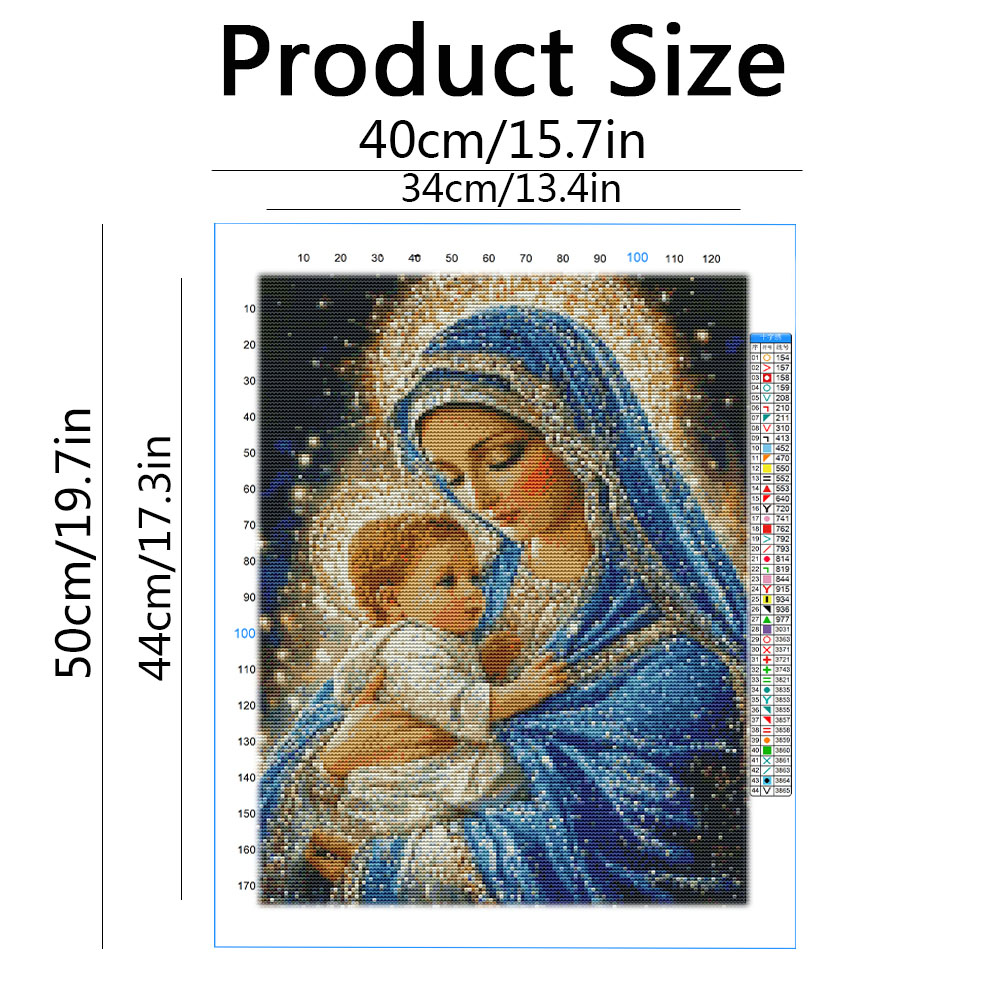 Kit Bordir Religius Salib Bund - Embroidery Guide Paper ulasan dan harga