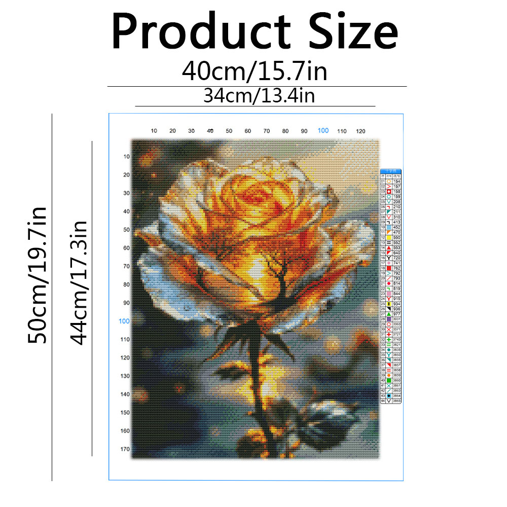 Kit Bordir 11CT Bunga Mawar Cr - Embroidery Guide Paper ulasan dan harga