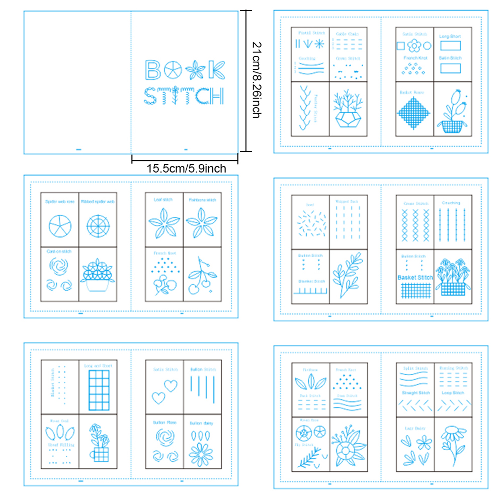 Set Kit Pemula Buku Sulaman Ta - Embroidery Guide Paper ulasan dan harga