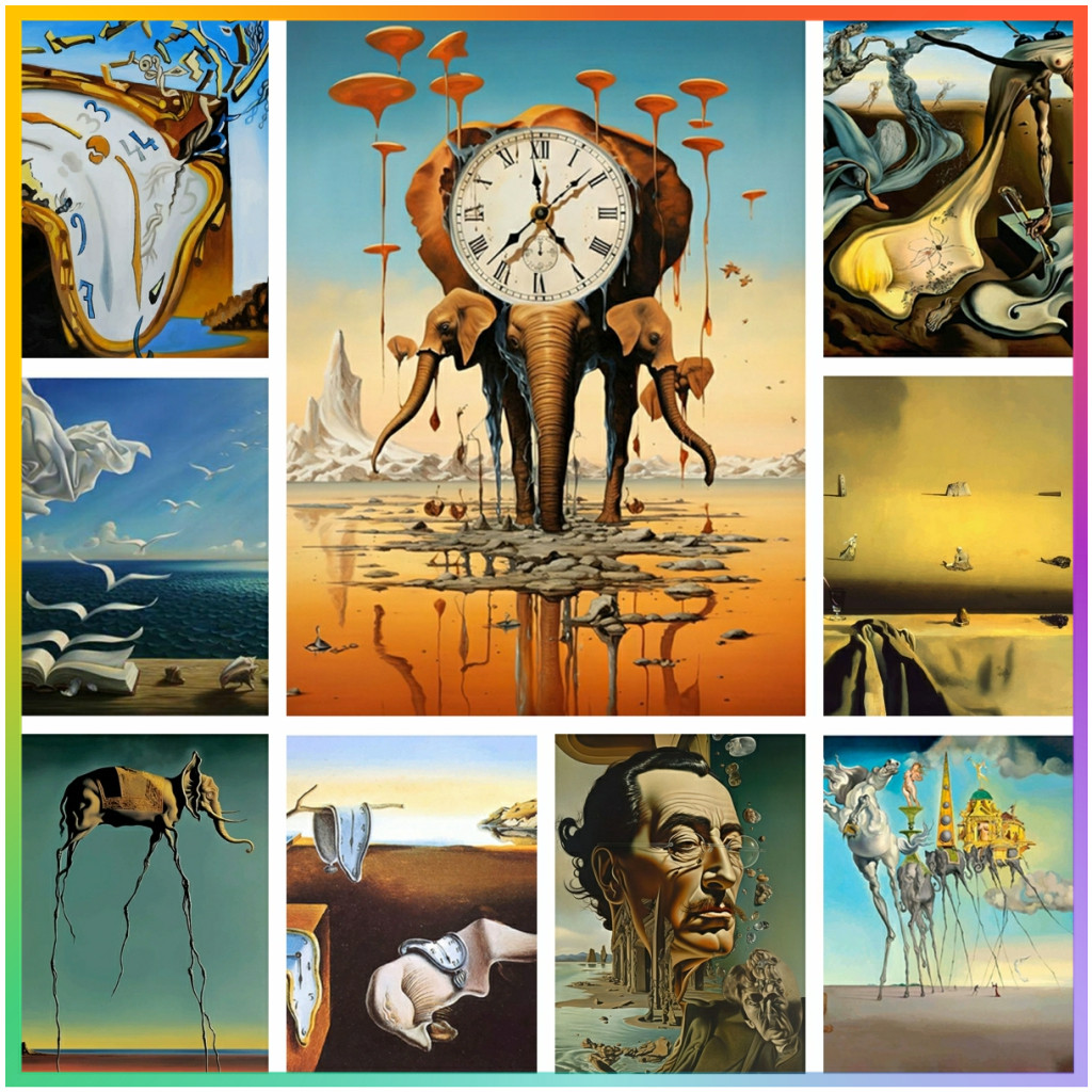 Karya Seni Terkenal Surrealism - Embroidery Cross Stitch Patterns ulasan dan harga