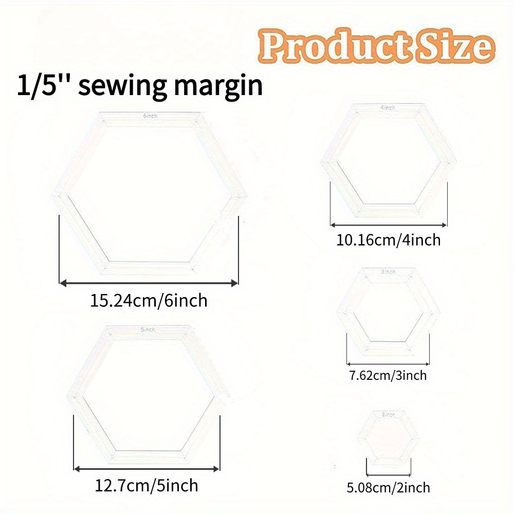 5 Buah Templat Quilting Segi E - Embroidery Service ulasan dan harga