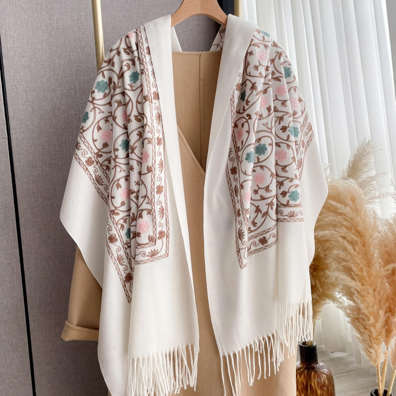 Selendang Kasmir Bordir Baru 2 - Embroidery Pashmina ulasan dan harga