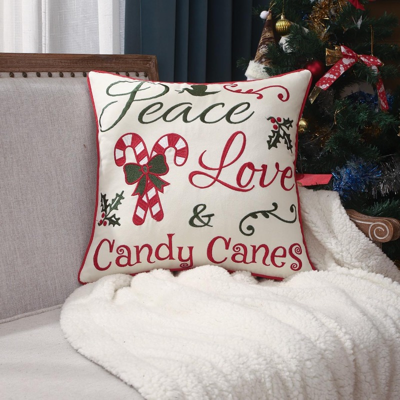 Sarung Bantal Natal dengan Bor - Embroidery Xmas ulasan dan harga