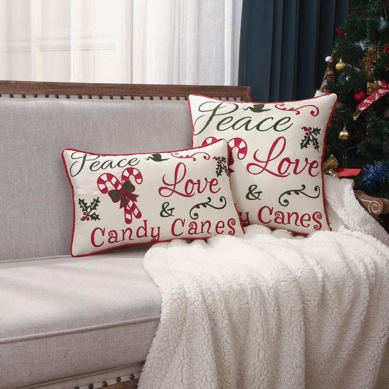 Sarung Bantal Natal dengan Bor - Embroidery Xmas ulasan dan harga