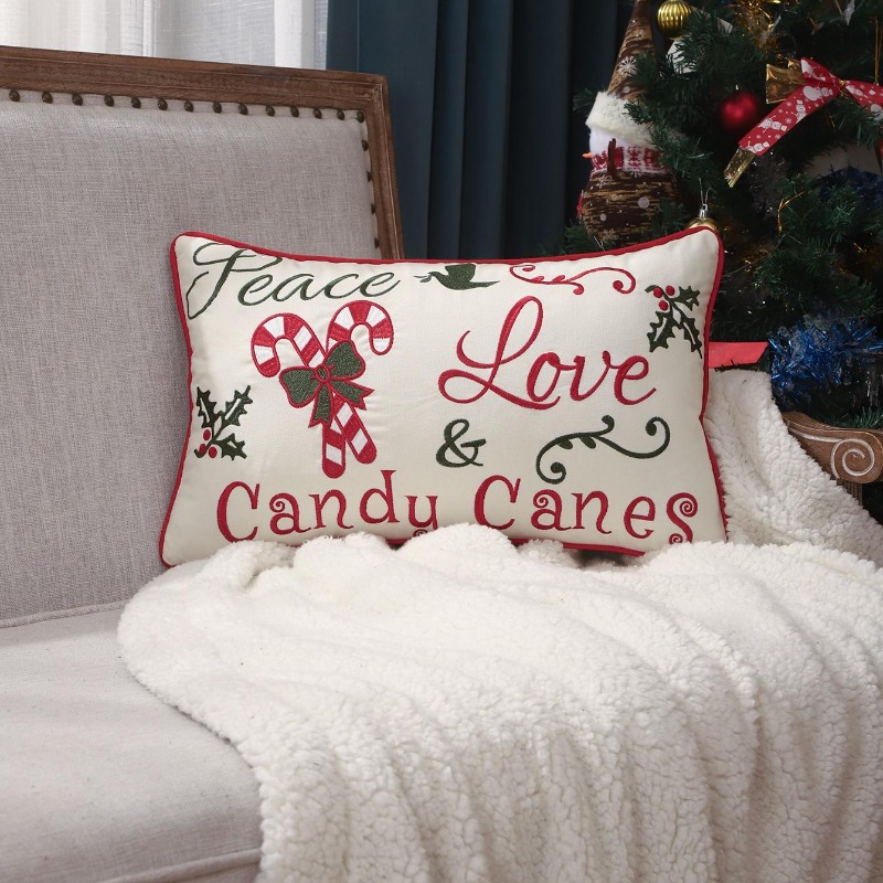 Sarung Bantal Natal dengan Bor - Embroidery Xmas ulasan dan harga