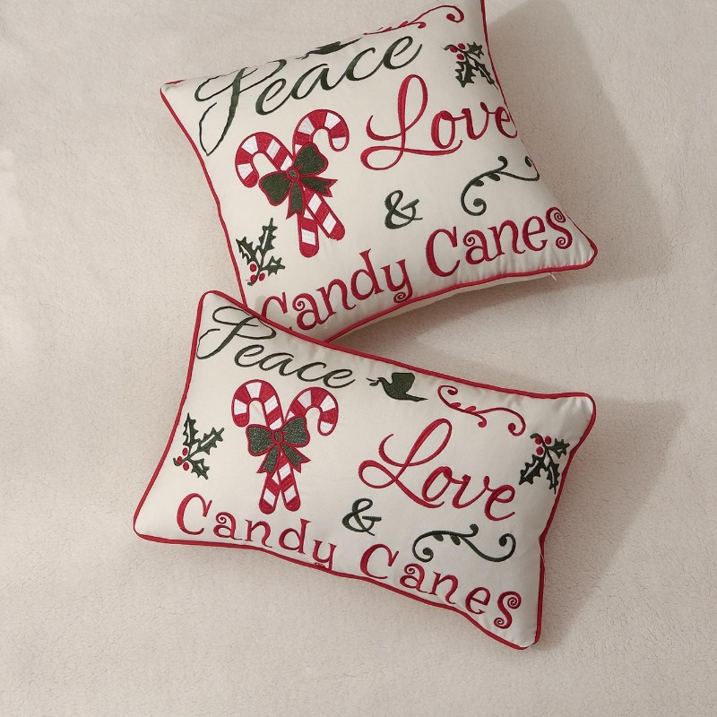 Sarung Bantal Natal dengan Bor - Embroidery Xmas ulasan dan harga