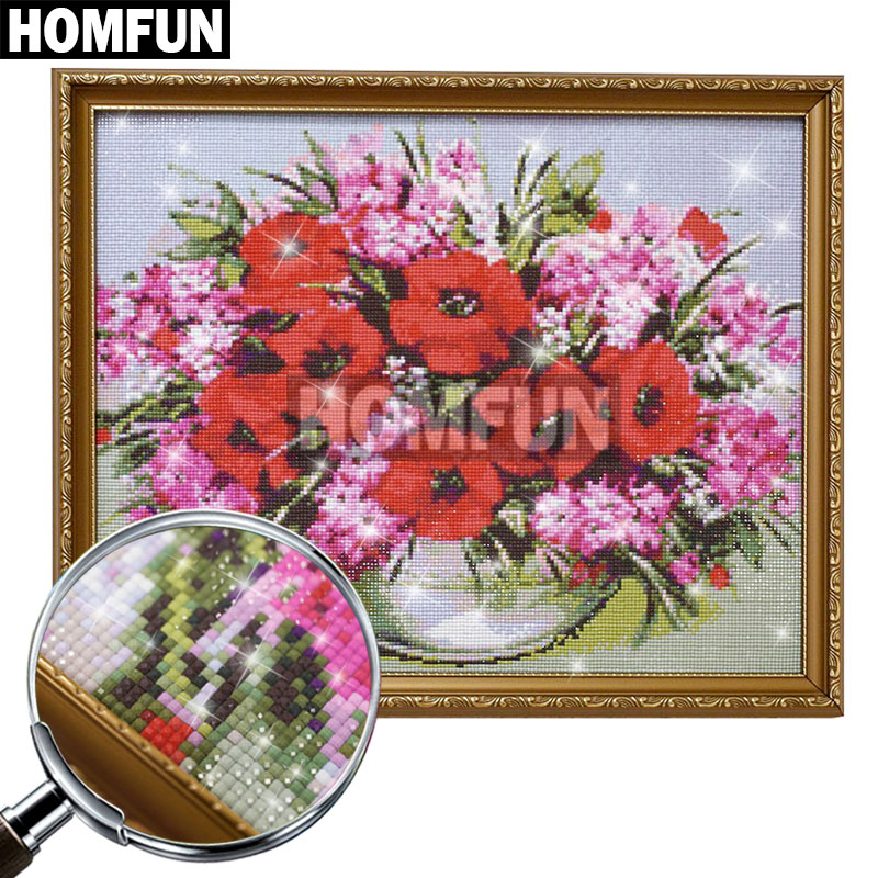 HOMFUN Lukisan Berlian Imitasi - Embroidery Cross Stitch Patterns ulasan dan harga