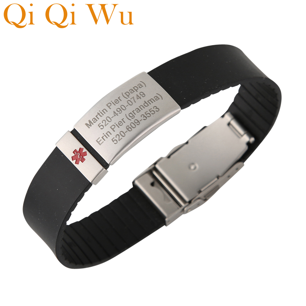 Gelang Tangan Medis Berukir Pe - Embroidery Writing ulasan dan harga