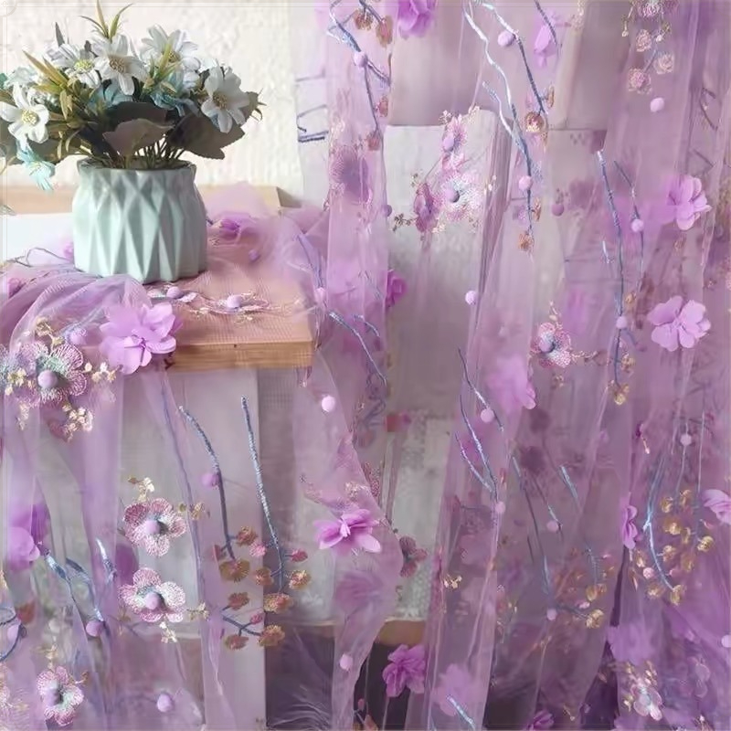 Kain Tulle Bordir Bunga 3D Ste - Embroidery Veil ulasan dan harga