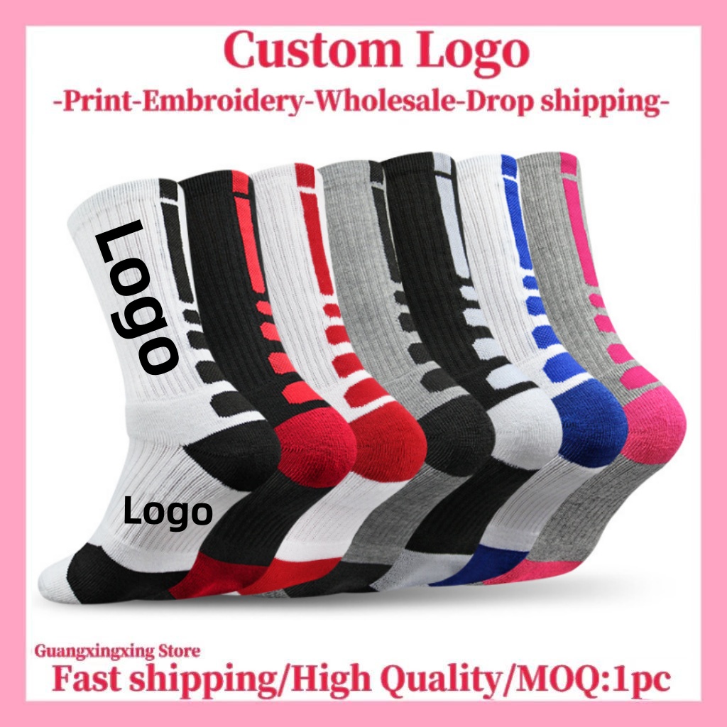 Kaos kaki custom, sablon logo  - Embroidery Knit ulasan dan harga